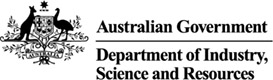 Australian Government Depertment of Industry, Science and Resources